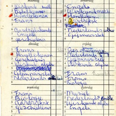 1461 - RHBS:lesrooster1960-1961001